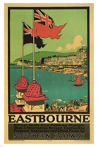 Eastbourne VINTAGE TRAVEL POSTER K. D. Shoesmith United Kingdom 1929 24X36