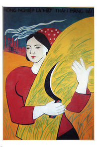 agriculture is a KEY SECTOR vintage poster NGOC UYEN vietnam 1980 24X36 new