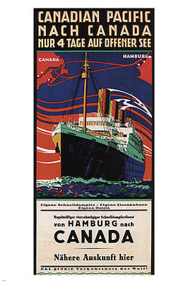 Canadian pacific vintage ad poster HARRY H RODMELL Canada 24X36 HIGHLY PRIZED