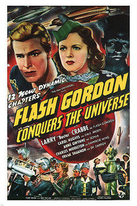FLASH GORDON conquers the UNIVERSE movie POSTER f beebe & r taylor 1940 24X36