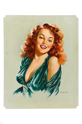 BUSTY Pin Up Girl Art Painting poster 24X36 beautiful ATTRACTIVE sexy HOT