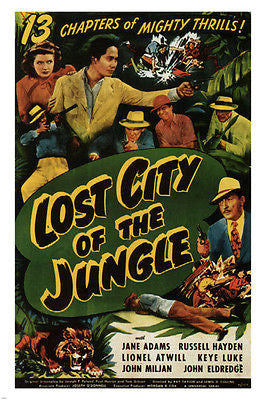 lost CITY of the JUNGLE movie POSTER lewis COLLINS ray TAYLOR dirs 1946 24X36