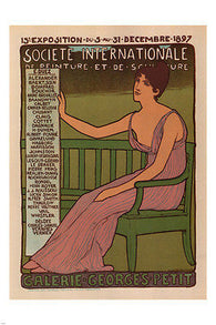Painting and Sculpture VINTAGE POSTER Maurice Réalier-Dumas FRANCE 1897 24x36