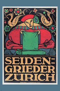 SEIDENGRIEDER ZURICH VINTAGE AD POSTER BAUMBERGER SWITZERLAND 1913 24X36 NEW