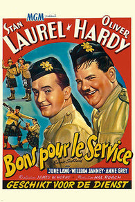LAUREL & HARDY BONNIE SCOTLAND movie poster FUNNY CLEVER COMEDY new 24x36
