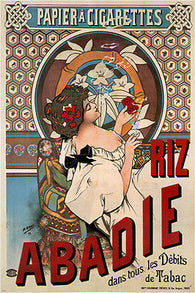 abadie cigarette paper VINTAGE ad poster - HENRI GRAY FRANCE 1898 24X36 hot