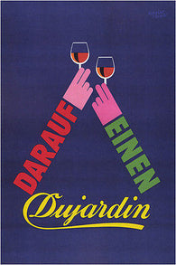VINTAGE AD poster DUJARDIN by herbert LEUPIN germany a TOAST 1959 24X36