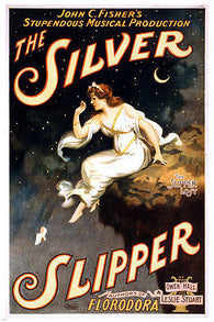 the silver slipper PERFORMING ARTS POSTER 1902 24X36 musical collectors RARE