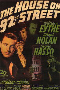 THE HOUSE ON 92ND STREET film noir movie poster EYTHE & HASSO scary 24X36