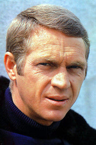 CLASSIC STEVE MCQUEEN HEAD SHOT poster SEXY stoic movie star DEFIANT 24X36