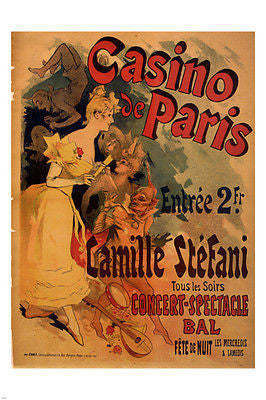 Casino de Paris VINTAGE AD POSTER Jules Chéret France 24x36 NEW top quality