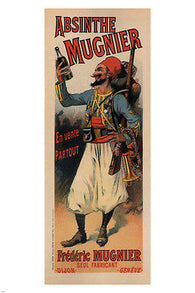MUGNIER ABSINTHE vintage ad poster Lucien Lefèvre France 1895 24X36 PRIZED