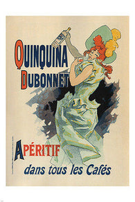 QUIQUINA DUBONNET vintage AD poster Jules Chéret FRANCE 1895 24X36 collectors