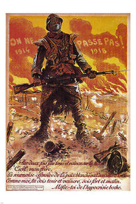 Nobody passes through! VINTAGE WAR POSTER Maurice Neumont France 1918 24X36