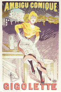 VINTAGE 1900'S FRENCH POSTER ambigu comique HOT NEW rare find 24x36-PW0