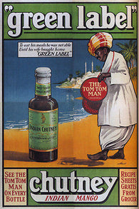 green label chutney country vintage ad poster UK 1925 24X36 TOP QUALITY rare
