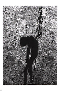 ANTI-VIOLENCE poster by PEDRAM HARBY iran 24X36 exotic COLLECTORS rare find!