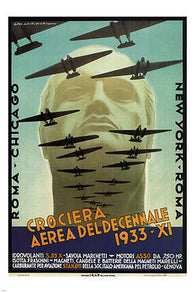 cruisers of decennale VINTAGE TRAVEL POSTER luigi martinati ITALY '33 24X36