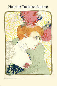 CLASSIC FRENCH henri de TOULOUSE-LAUTREC POSTER woman in fancy HAT 24X36