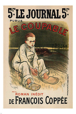 The Guilty One VINTAGE AD POSTER by Théophile A. Steinlen France 1896 PRIZED