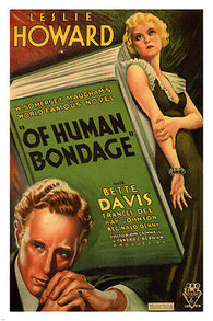 LESLIE howard in OF HUMAN BONDAGE movie poster john CROMWELL director 24X36