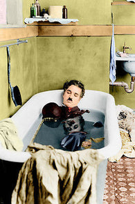 CHARLIE chaplin PAY DAY movie still poster BATHTUB HIGH QUALITY SHOT 24X36