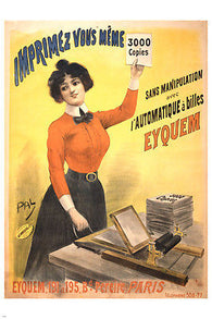 JEAN DE PALEOLOGUE 1855 Vintage French Ad 24X36 COPY MACHINE classic rare