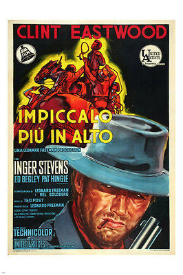 Hang 'Em HIGH italian movie poster CLINT EASTWOOD INGER STEVENS 1968 24X36