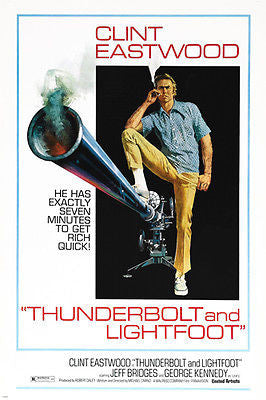 clint EASTOOD jeff BRIDGES Thunderbolt And Lightfoot movie poster NEW 24X36