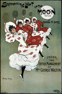SKIPPED by the light of the MOON ad poster VINTAGE d hardy UK 24X36 unique