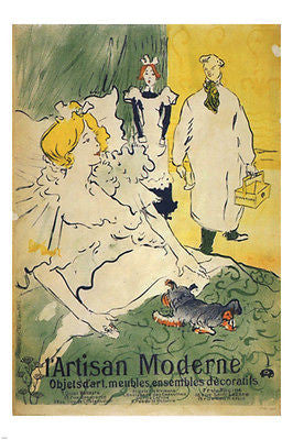 L'Artisan Moderne VINTAGE AD POSTER Toulouse-Lautrec France 1895 24X36 Hot