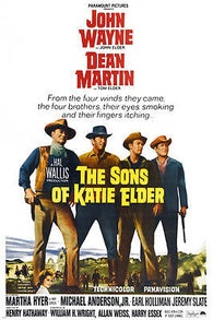 the SONS of KATIE ELDER movie poster JOHN WAYNE DEAN MARTIN guns smoke 24X36