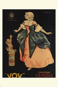 VOV vintage AD poster GIUSEPPE CAPPADONIA italy 1900 24X36 singular GEM