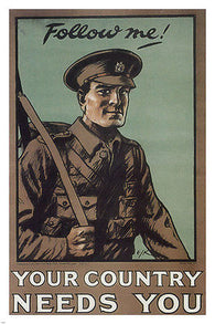 FOLLOW me UNITED KINGDOM vintage poster 1914 24X36 HOT  precious collectors