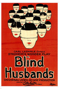 BLIND husbands movie POSTER directed by E VON STROHEIM 1919 24X36 very rare