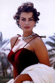 SOPHIA LOREN PORTRAIT poster SEXY WILD BUXOM wearing diamonds NEW 24X36