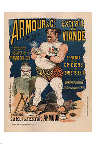 Armour & Co. meat extract VINTAGE AD POSTER A. Guillaume France 1891 24x36