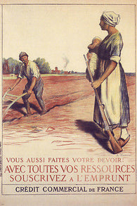subscribe to the WAR LOAN vintage ad poster B. CHAVANNAZ France 1918 24X36