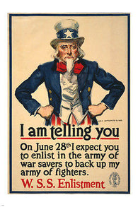 uncle sam illustration vintage enlistment poster 24X36 ARMY RECRUITMENT rare