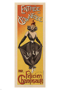 Female Clowns VINTAGE AD POSTER Charles Lucas FRANCE 1897 24X36 Rare Hot