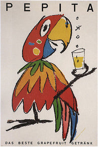 PEPITA vintage AD poster H leupin SWITZERLAND EXOTIC BIRD 1951 24X36 HOT