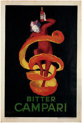 vintage ad poster BITTER CAMPARI leonetto cappiello FRANCE 1921 24X36 STYLE