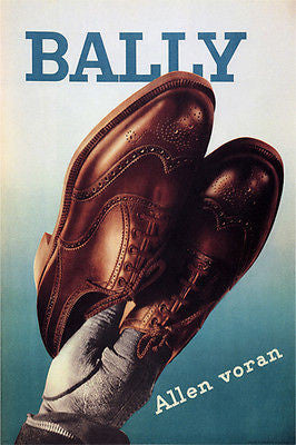 BALLY ESPECIALLY VINTAGE AD POSTER HEINRICH STEINER AUSTRIA 1936 24X36 HOT