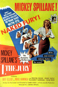 I, THE JURY film noir MOVIE POSTER MICKEY SPILLANE nudity thriller 24X36  -PW0