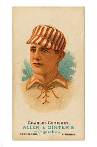 1887 C. Comiskey first baseman ST LOUIS BROWNS VINTAGE POSTER 24x36 baseball
