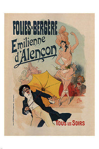 Folies-Bergère VINTAGE AD POSTER E d'Alençon by Jules Chéret France 24X36 HOT