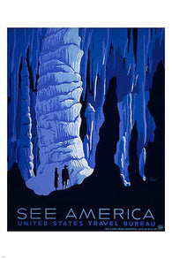 SEE AMERICA wpa vintage travel poster 1937 24X36 collectors HOT
