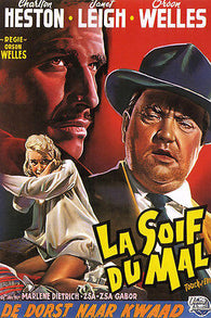 FILM noir movie POSTER TOUCH OF EVIL HESTON & LEIGH & WELLES spooky 24X36