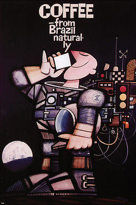 COFFEE FROM BRAZIL vintage ad poster ziraldo alves pinto 24X36 TOP QUALITY