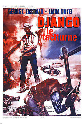 FRENCH DJANGO kills softly MOVIE poster SPAGHETTI western EASTMAN 24X36